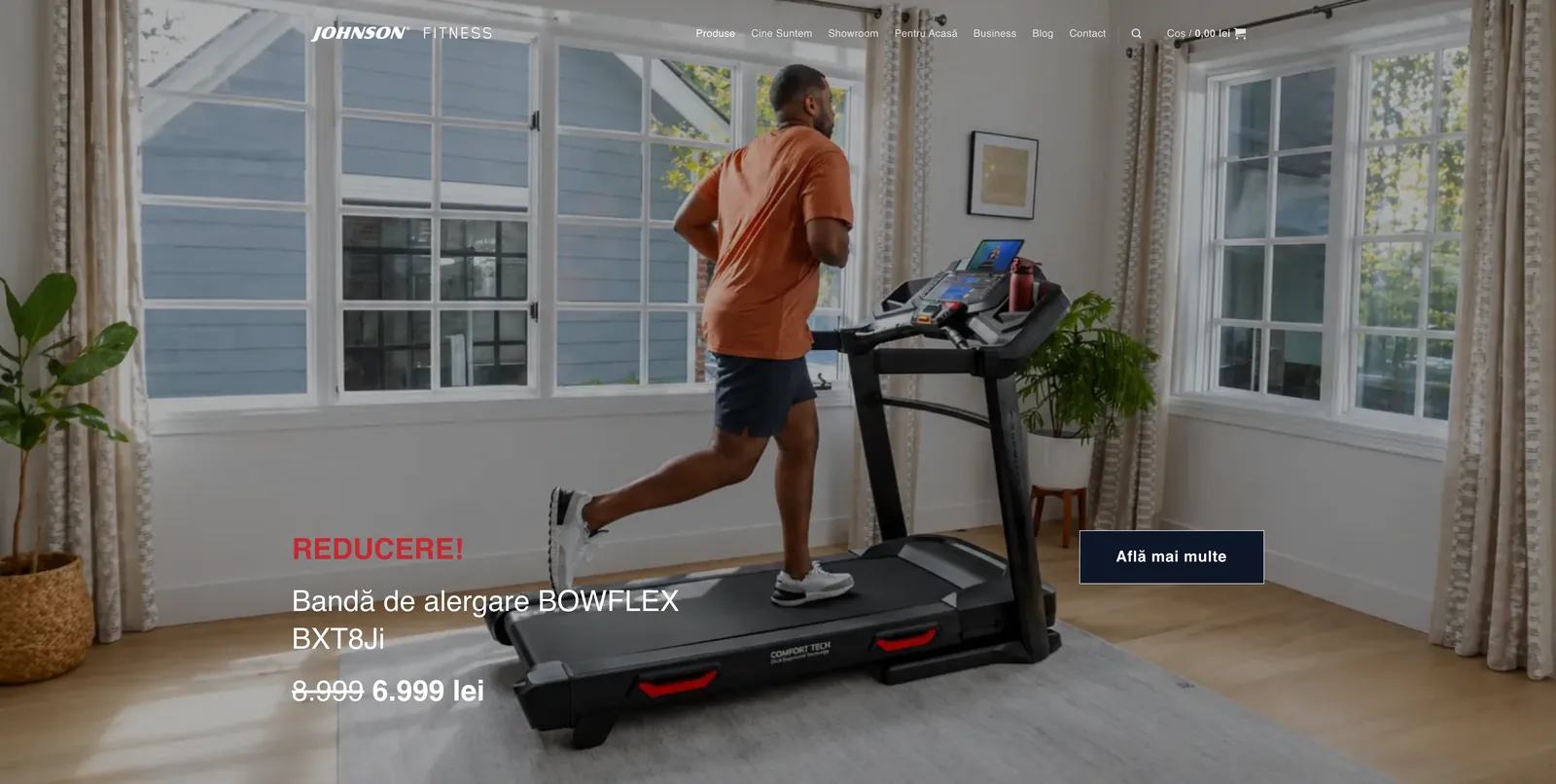 Captură din site-ul Johnson Fitness România